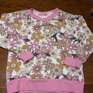 ⭐$7 WHEN BUNDLED ⭐Floral Pink and Cream Sweatshirt